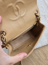 Load image into Gallery viewer, Chanel Dark Beige Mini Square Vintage Caviar 24k Gold
