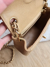 Load image into Gallery viewer, Chanel Dark Beige Mini Square Vintage Caviar 24k Gold
