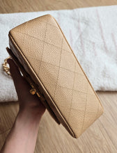 Load image into Gallery viewer, Chanel Dark Beige Mini Square Vintage Caviar 24k Gold
