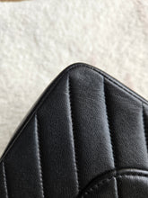 Load image into Gallery viewer, Chanel Classic Medium Flap Vintage Chevron Black 24k Gold
