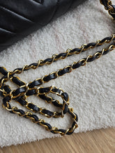 Load image into Gallery viewer, Chanel Classic Medium Flap Vintage Chevron Black 24k Gold
