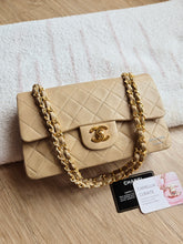 Load image into Gallery viewer, Chanel Small Classic Flap Dark Beige Vtg 24k Gold
