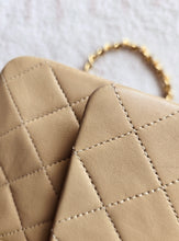 Load image into Gallery viewer, Chanel Small Classic Flap Dark Beige Vtg 24k Gold
