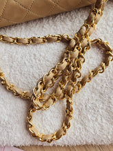 Load image into Gallery viewer, Chanel Small Classic Flap Dark Beige Vtg 24k Gold

