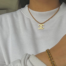 Load image into Gallery viewer, Chanel Mini CC Logo Necklace 24k Gold
