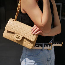 Load image into Gallery viewer, Chanel Mocha Dark Beige Small Classic Flap Vtg 24k Gold
