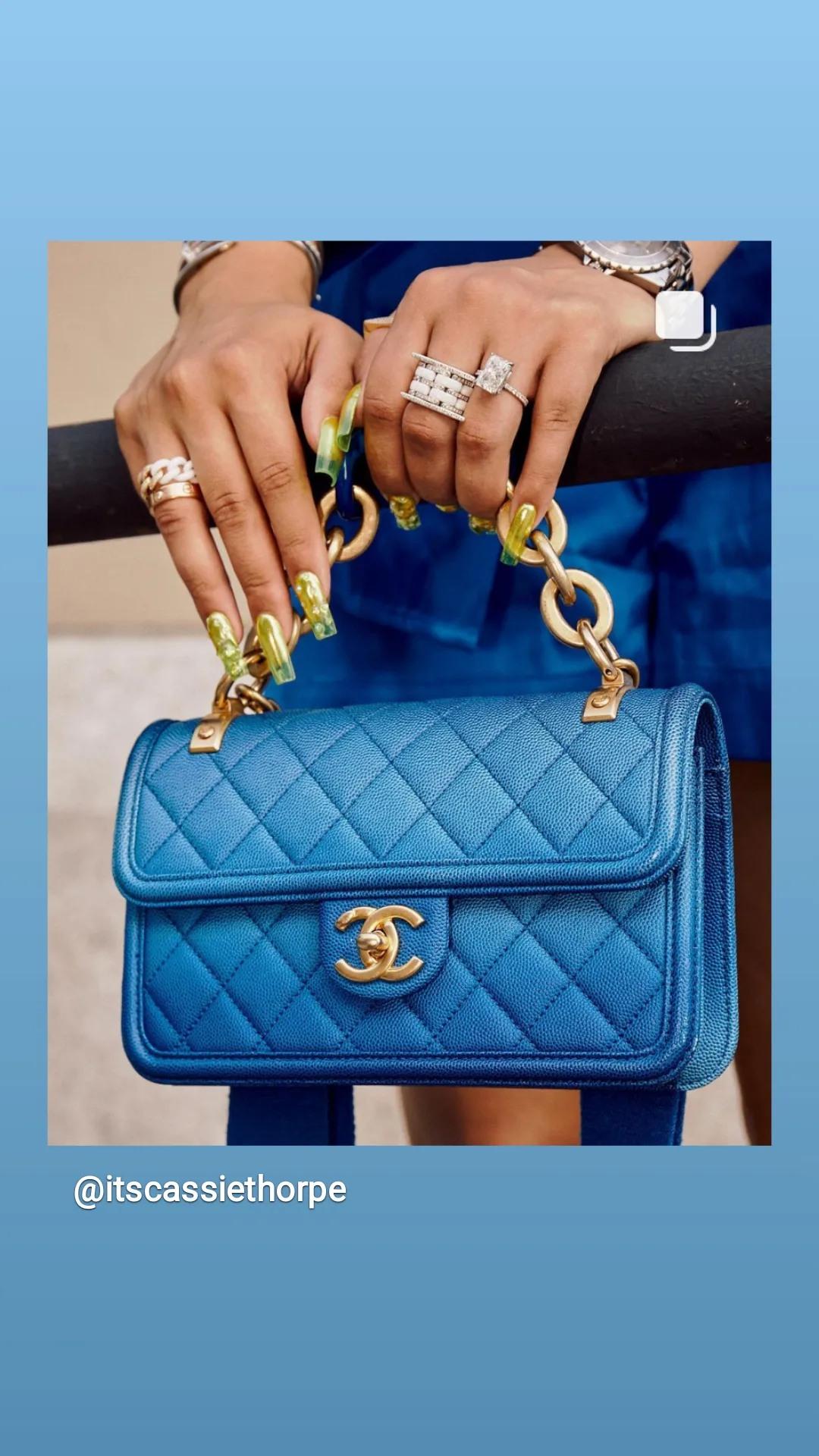 Chanel Quilted Sunset On The Sea Blue Flap Bag Caviar Aged Gold Hardwa –  Coco Approved Studio