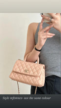 Load image into Gallery viewer, Chanel Mocha Dark Beige Caviar Coco Handle Small Gold Hardware
