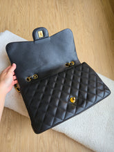 Load image into Gallery viewer, Chanel Jumbo Single Flap Black Caviar Gold Hardware
