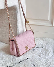 Load image into Gallery viewer, Chanel Pink Caviar 22k Chain Around Bag Gold Hw
