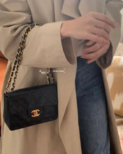 Load image into Gallery viewer, Chanel Bijoux Chain Mini Square Black Vtg 24k Gold
