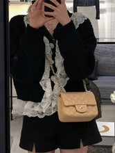 Load image into Gallery viewer, Chanel 18s Dark Beige Caramel Caviar Classic Mini Square Gold Hw
