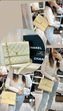 Load image into Gallery viewer, Chanel Light Beige Square Flap Caviar 24k Gold
