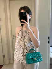 Load image into Gallery viewer, Chanel Mini with Top Handle Green with Gold Hw
