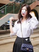 Load image into Gallery viewer, Chanel 17B Navy Blue Caviar Mini Rectangle Gold Hw
