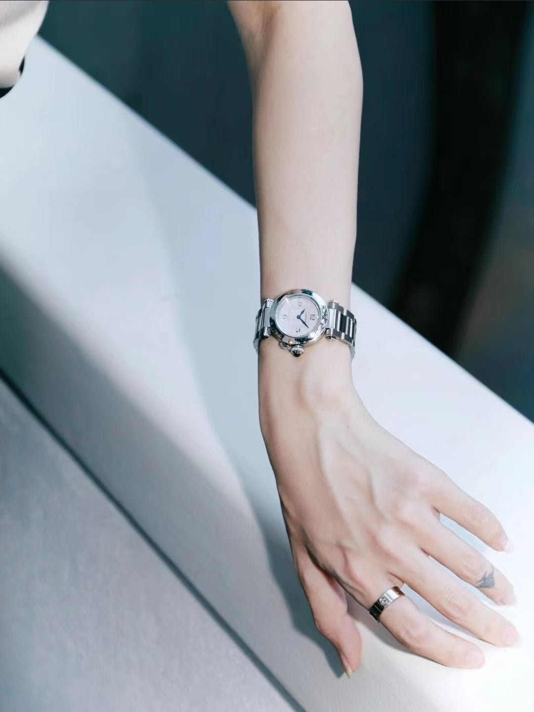 Cartier MISS PASHA  27MM スティール Pre-owned Cartier miss pasha W3140008 stainless steel 27mm