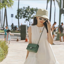 Load image into Gallery viewer, Chanel Forest Green Caviar Mini Rectangle Silver Hw
