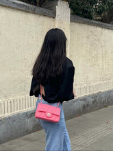 Load image into Gallery viewer, Chanel 17c Pink Watermelon Caviar Mini Rectangle Gold Hardware
