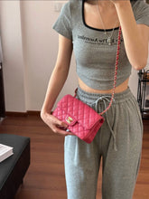 Load image into Gallery viewer, Chanel 17c Pink Watermelon Caviar Mini Rectangle Gold Hardware

