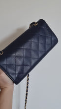 Load and play video in Gallery viewer, Chanel Navy Mini Crossbody Caviar Vintage 24k Gold
