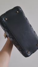 Load and play video in Gallery viewer, Lady Dior Classic Medium Black Lambskin Gold Hw
