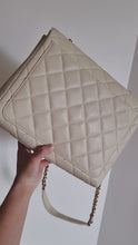 Load and play video in Gallery viewer, Chanel Cream Beige Square Flap Caviar 24k Gold

