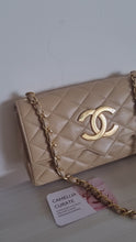 Load and play video in Gallery viewer, Chanel Vintage Mini Rectangular Dark Beige Big CC 24k Gold
