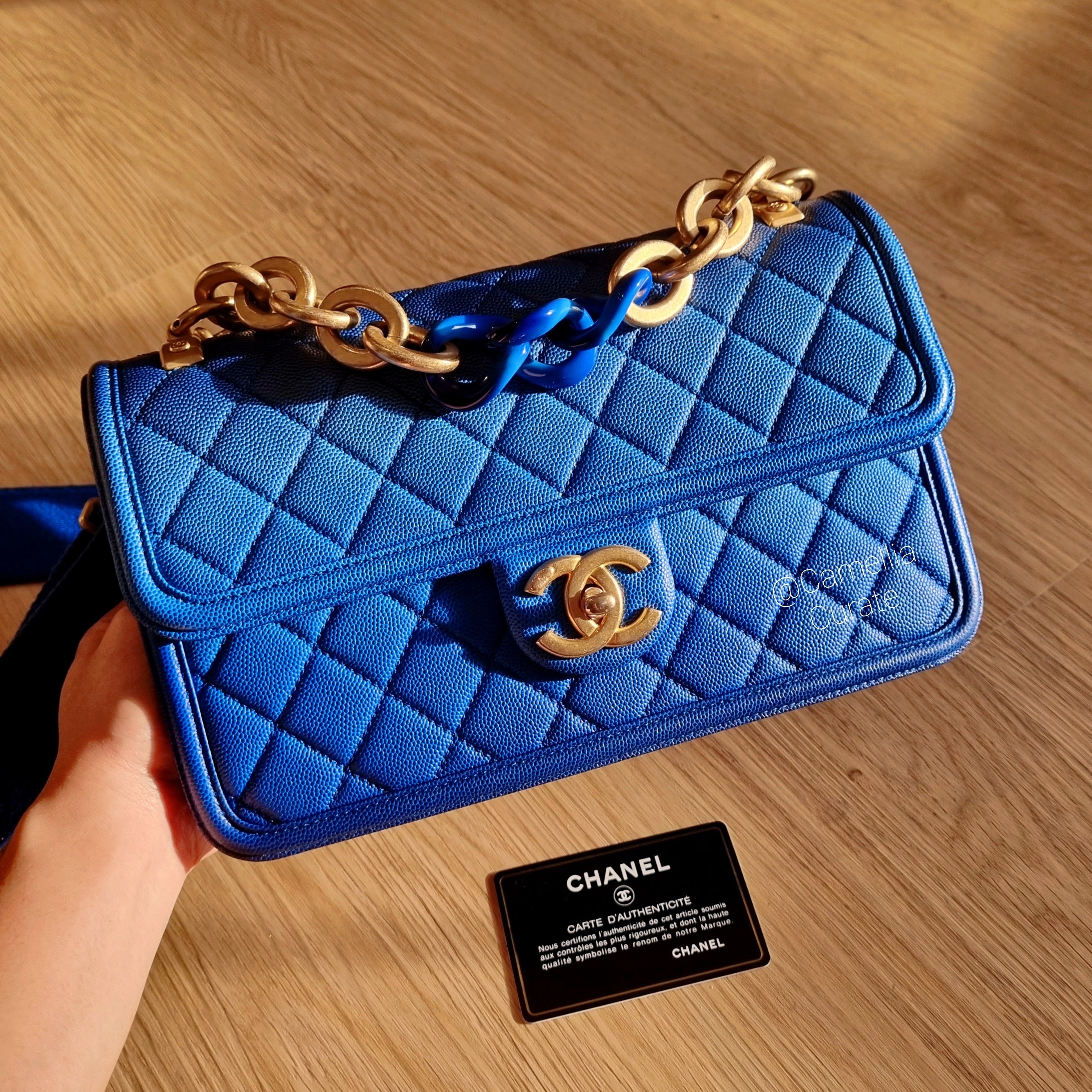 Chanel Sunset by the Sea Blue Ombre Medium Gold HW