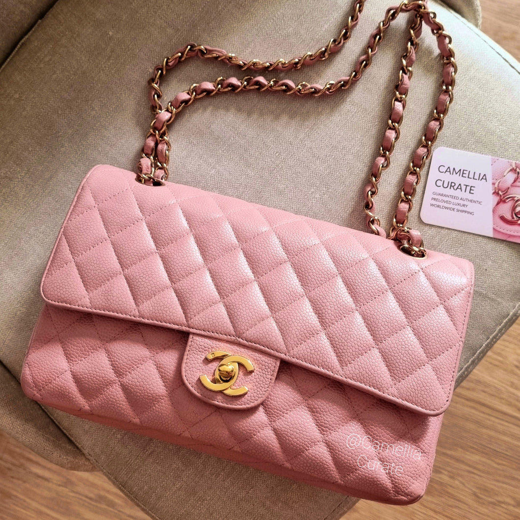Chanel Rose Gold Classic Flap Medium Gold HW – CamelliaCurate