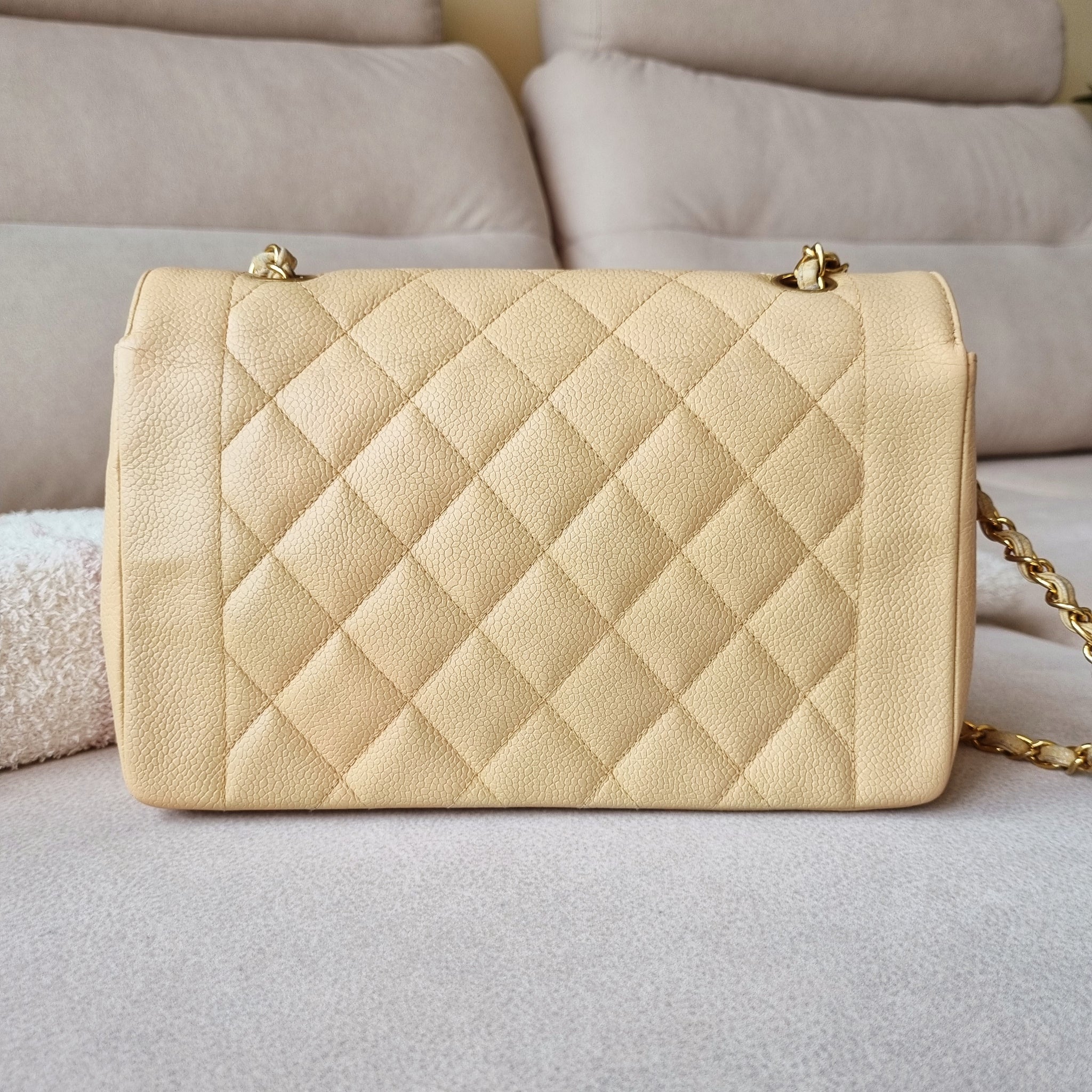 Chanel Beige Diana - 4 For Sale on 1stDibs  beige chanel diana bag, beige  diana chanel, chanel diana beige