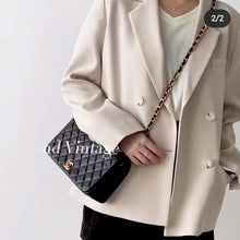 Load image into Gallery viewer, Chanel Vintage Full Flap Black Lambskin 24k Gold HW
