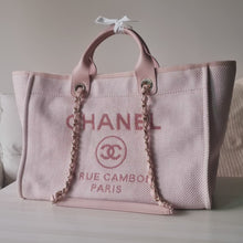 Load and play video in Gallery viewer, Chanel Rose Pink Deauville Medium Gold HW
