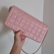 Load and play video in Gallery viewer, Chanel Pink Chocobar Flap 24k Gold
